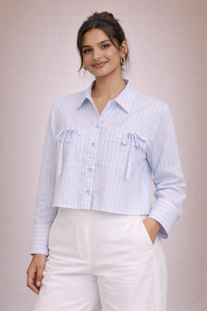 Luxury Raymond Cotton Printed Shirt for Women | Sophisticated Daily Wear D43