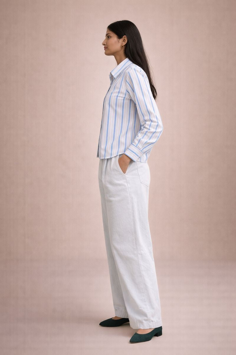 Modern Minimalism in Crisp Blue & White D49