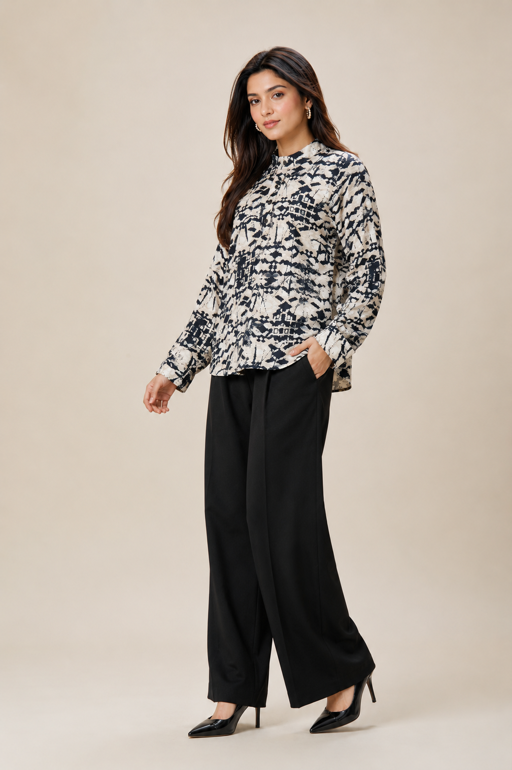 Artisanal Block-Print Inspired Fusion Tunic D63