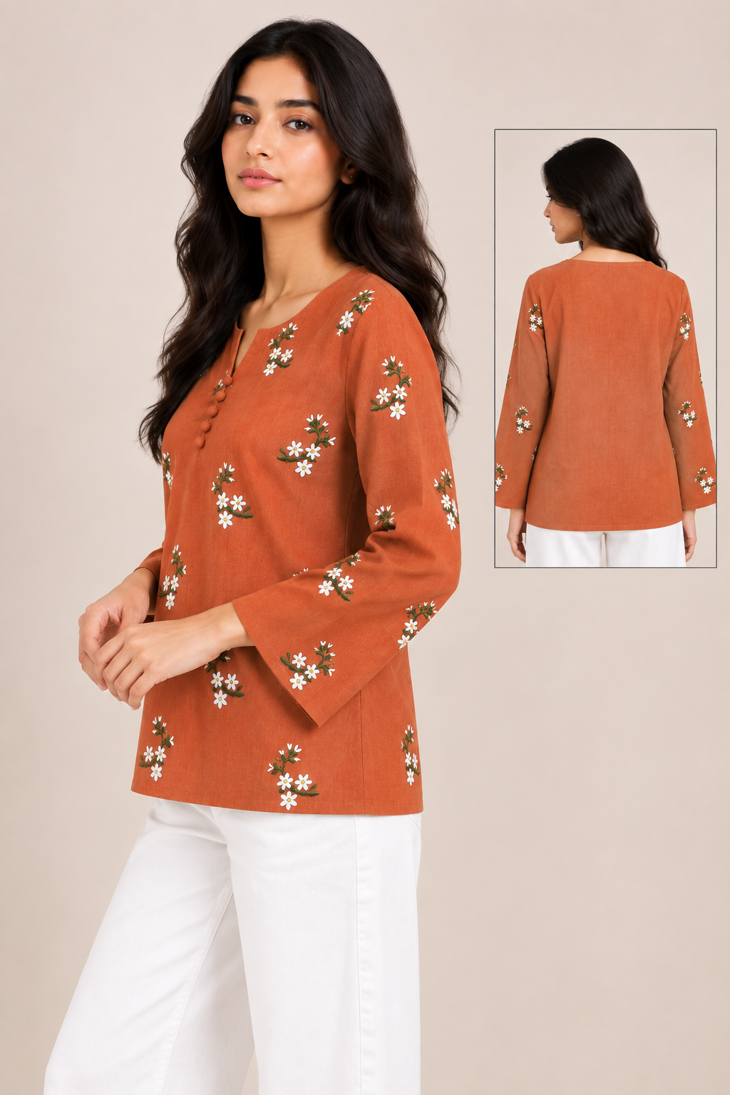 Stylish Floral Printed Women’s Top D85
